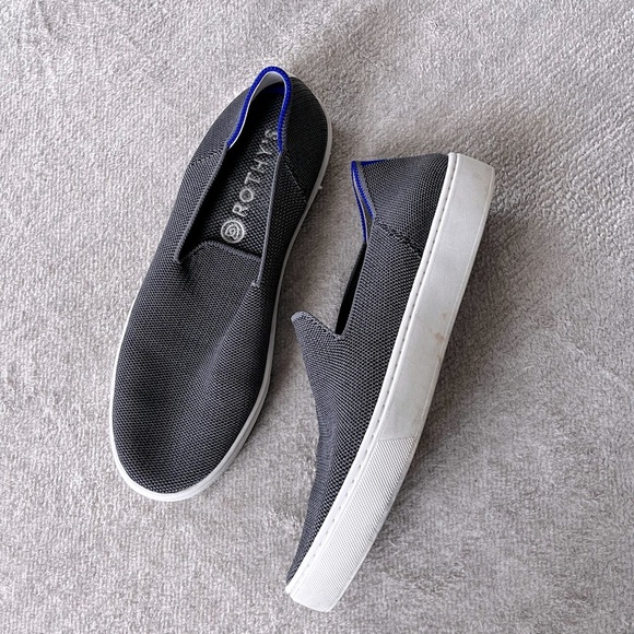 Rothys The Original Slip On Sneaker Grey Coastal Grandma Minimalist Sustainable - Picture 4 of 6